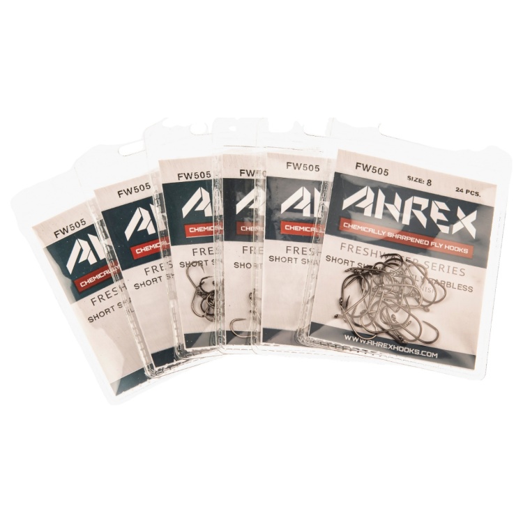 Ahrex Fw505 Short Shank Dry Barbless #8 Trout Fly Tying Hooks